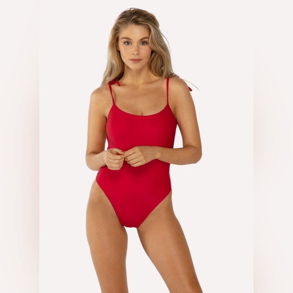 Fierce Red Alicia One Piece Bathing Swim Suit